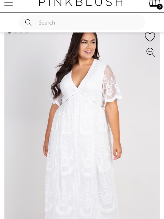 Pinkblush Dresses & Skirts - Pinkblush White Embroidered V-Neck Maxi Dress with Flutter Sleeves